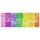 speecheese Willkommen Regenbogen LGBTQ Metallschild L in 10,5x28cm