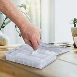 Relaxdays Filzgleiter 272er Set, runde & eckige Möbelgleiter, Kratzschutz, mit Box, Klebefilz Möbel, weiß