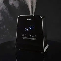 Nedis SmartLife Luftbefeuchter - 110 W - Mit kühlem und warmem Nebel - 5.5 l - Hygrometer - Timer - Fernbedienung - Nachtmodus - Schwarz