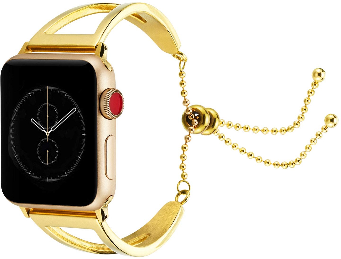 Kompatibel Apple iWatch Armband 38mm Edelstahl Series 3 Gold, Edelstahl Armband iWatch Strap Ersatz Handschlaufe Uhrenarmband Ersatzband für Apple Watch Series 4/3/2/1 38mm 40mm,Sport,Edition