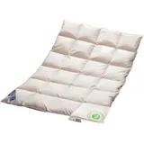 VitaSchlaf Vitaschlaf® Bio-Luxe-KBA W4 MEDIUM GANZJAHRESDECKE Organic 100% GÄNSE Daunendecke Deutsche Qualität (155 x 220 cm)