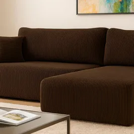 Inter Ecksofa Austin 244x145 cm Cord Braun Poso 06
