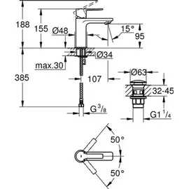 Grohe Lineare XS-Size Einhandmischer supersteel 23791DC1