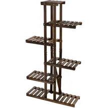 ML-Design Blumenregal 75 x 27,5 x 140 cm Braun