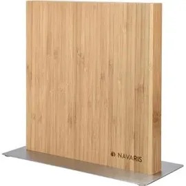 Navaris Messerblock 50416.025.01, aus Bambus, braun, 25 x 23 cm, magnetisch