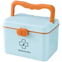 MAGICSHE Medizinschrank Erste Hilfe Aufbewahrungsbox Kleiner Verbandskasten blau