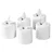 Duni LED Set Moving Flame, wiederaufladbar, Warm White, 5 Stück, Ersatzteil 38 x Ø 36 mm 25 Std. Weiß,