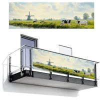 MuchoWow Balkon-Sichtschutz, Grün, Kunststoff, Rechteckig, 300x90 cm, Sonnen- & Sichtschutz, Sichtschutz Garten, Balkon Sichtschutze