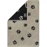 CAWÖ Handtuch Paws 50 x 100 cm Baumwolle Schwarz