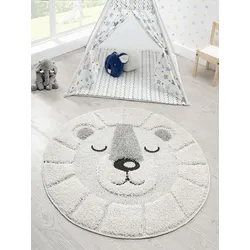 Teppich THE CARPET "Lou", beige (creme), H:20mm Ø:160cm, Polypropylen, Teppiche, Kinderzimmer Teppich strapazierfähig und pflegleicht