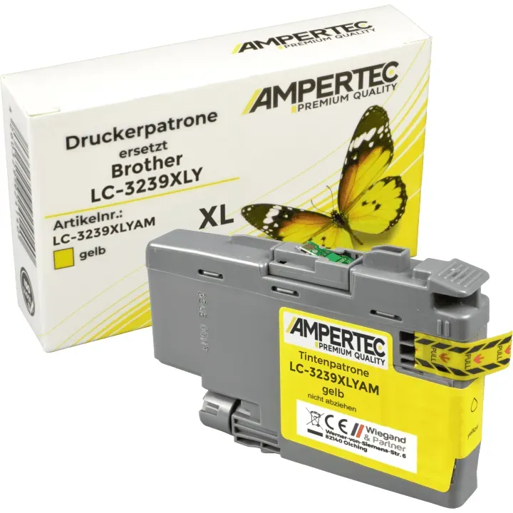 Kompatible Tinte ersetzt Brother LC-3239XLY  yellow