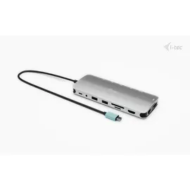 iTEC i-tec USB-C Metal Nano Dock - 2x HDMI, 4x USB-C (10Gbps), 1x USB-A (10Gbps), 2x USB-A 2.0, Audio, SD/TF, LAN 1 Gbps, PD 3.1 (140W) inkl. Netzteil