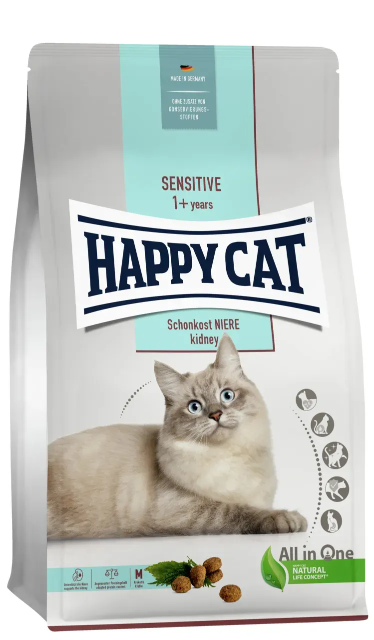 HAPPY CAT Supreme Sensitive Schonkost Niere Katzentrockenfutter 1,3 Kilogramm