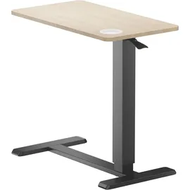 PureMounts PureMounts® Mobiler Beistell-Tisch höhenverstellbar, Höhenverstellbarkeit 64,0cm bis 99,9cm, bis zu 7kg Tragkraft, feststellbare Rollen, integrierter Getränkehalter, schwarz