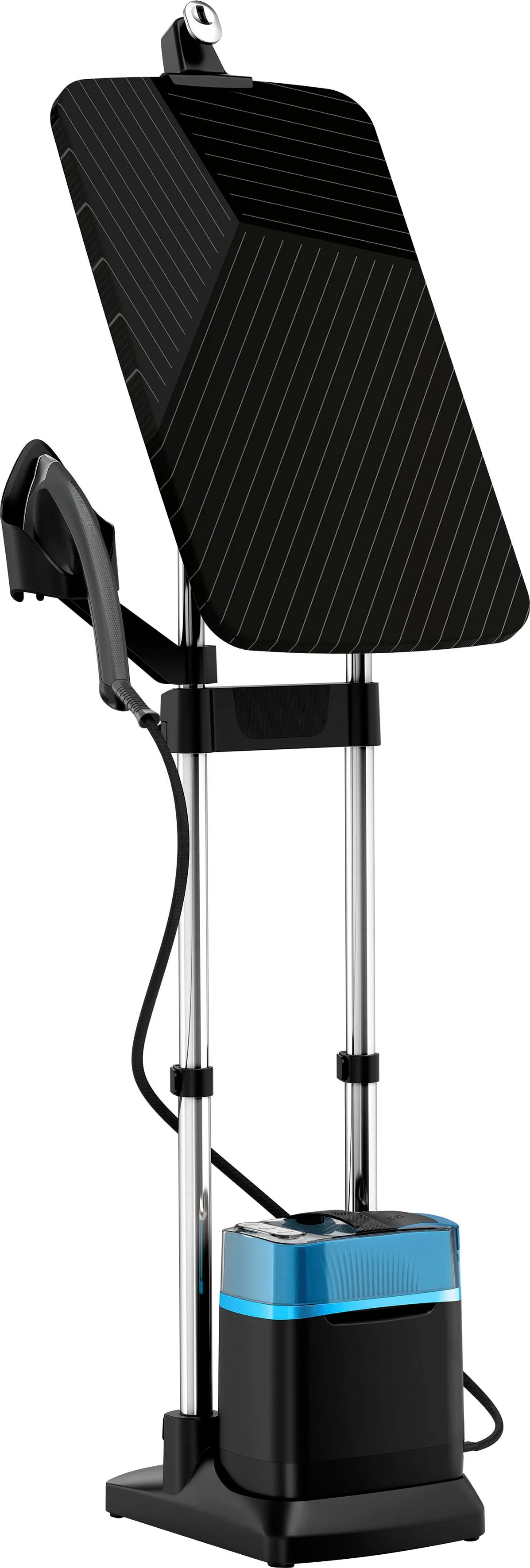 TEFAL Dampfbürste "QT2022 Ixeo Power All-In-One Dampfglätter" Bügeleisen integriertes Smart Board, auffrischen & desinfizieren, 5,8 Bar, 2170 W schwarz (schwarz, blau) Dampfbürsten