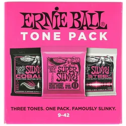 Ernie Ball 3333 - Super Slinky Tone 3er Pack | 009-042 - Saiten E-Gitarre