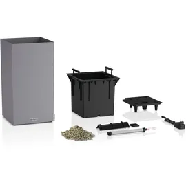 LECHUZA Canto Stone 30 high LED 30 x 30 x 56 cm steingrau
