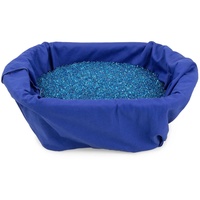 AFH Sensorik Glas Beans, Glasperlen zur Wärmeanwendung oder Kälteanwendung, inkl. Zubehör: Wanne und Beutel (5 kg klein, aqua blau) | Alternative zu Raps