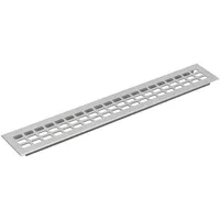 Vasalat Lüftungsgitter 1000x100 mm, einsteckbares Lüftungsblech, Aluminium natur eloxiert
