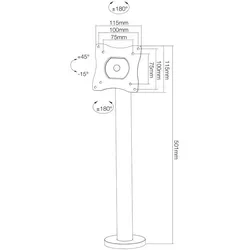 NEOMOUNTS BY NEWSTAR POS Flat Screen Desk Mount (bolt-down base)