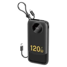 DUDAO K13Pro Powerbank 10000 mAh mit integriertem Kabel – Schwarz