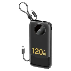 DUDAO K13Pro Powerbank 10000 mAh mit integriertem Kabel – Schwarz