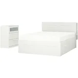 IKEA BRIMNES Schlafzimmermöbel 2er-Set weiß 180x200 cm