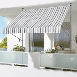 Klemmmarkise, Breite/ Ausfall: 200/120 cm, 76711614-0 grau 200 cm