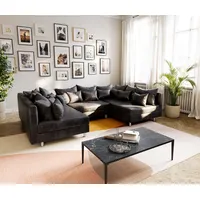 DELIFE Wohnlandschaft Clovis Anthrazit Antik Optik Modulsofa, Design Wohnlandschaften, Couch Loft, Modulsofa, modular