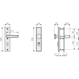ABUS Türschutzbeschlag KLS114 ZS 2 St.