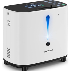 Uniprodo Sauerstoffgerät Sauerstoffkonzentrator o2-Konzentrator für Zuhause 90% 6 l/min, Luftreiniger, Schwarz, Weiss