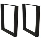 vidaXL Esstischbeine V-Form 2 Stück Schwarz 80x(72-73,3) cm Stahl