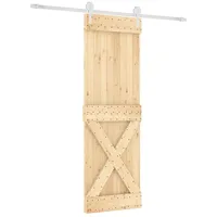 vidaXL Schiebetür rechts 70 x 210 cm Weiß/Braun