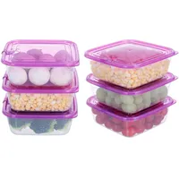 EASYLOCK Stapelbare Frischhaltedosen Mit Deckel Klein, 700ML*6, Meal Prep Boxen, Sandwich Box, Aufschnittboxen für Kühlschrank, Gefrierdosen Klein, Tiefkühldosen, Leichtgewicht Essensbox