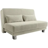 INOSIGN Schlafsofa INOSIGN "Gina", beige (ecru), B:80cm H:86cm T:195cm, Sofas, Schlafsofa, mit einem Handgriff vom Sofa zum Bett