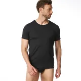 Bruno Banani Herren, T-Shirt schwarz Mikrofaser/Funktion unifarben, schwarz, NOS