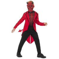 Smiffys Kostüm Tag der Toten Teufel, Auch der Teufel tanzt gerne beim Dia de los Muertos rot 116-128