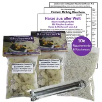 2 x 50ml WEIHRAUCH Olibanum Boswellia CARTERII REINES Harz Somalia/Al Hojari Oman. 6-TLG Räucherset (4 x ZUBEHÖR) + Räucherwerk zum Räuchern & Ausräuchern für Hausreinigung + Rauhnächte. 81670-45