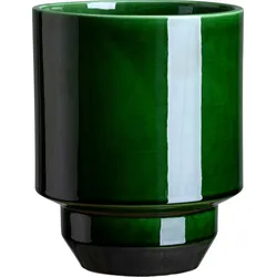 Hoff Blumentopf 21 cm grün glasiert