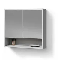 Livinity® Spiegelschrank, Weiß, Holzwerkstoff, 4 Fächer, Rechteckig, 70x65x22.1 cm,
