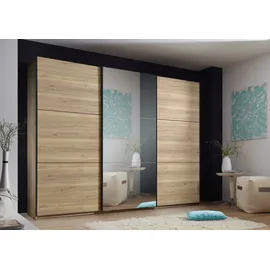 SchlafKONTOR Schwebetürenschrank Bravo 270 x 210 x 60 cm Beige