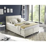 ED EXCITING DESIGN Boxspringbett »Luanda«, wahlweise mit Matratze und Topper, beige