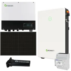 Growatt SPH3000TL BL-UP 3kWp PV Komplettanlage mit Glas Glas Modulen und 6,5 kWh Solarspeicher