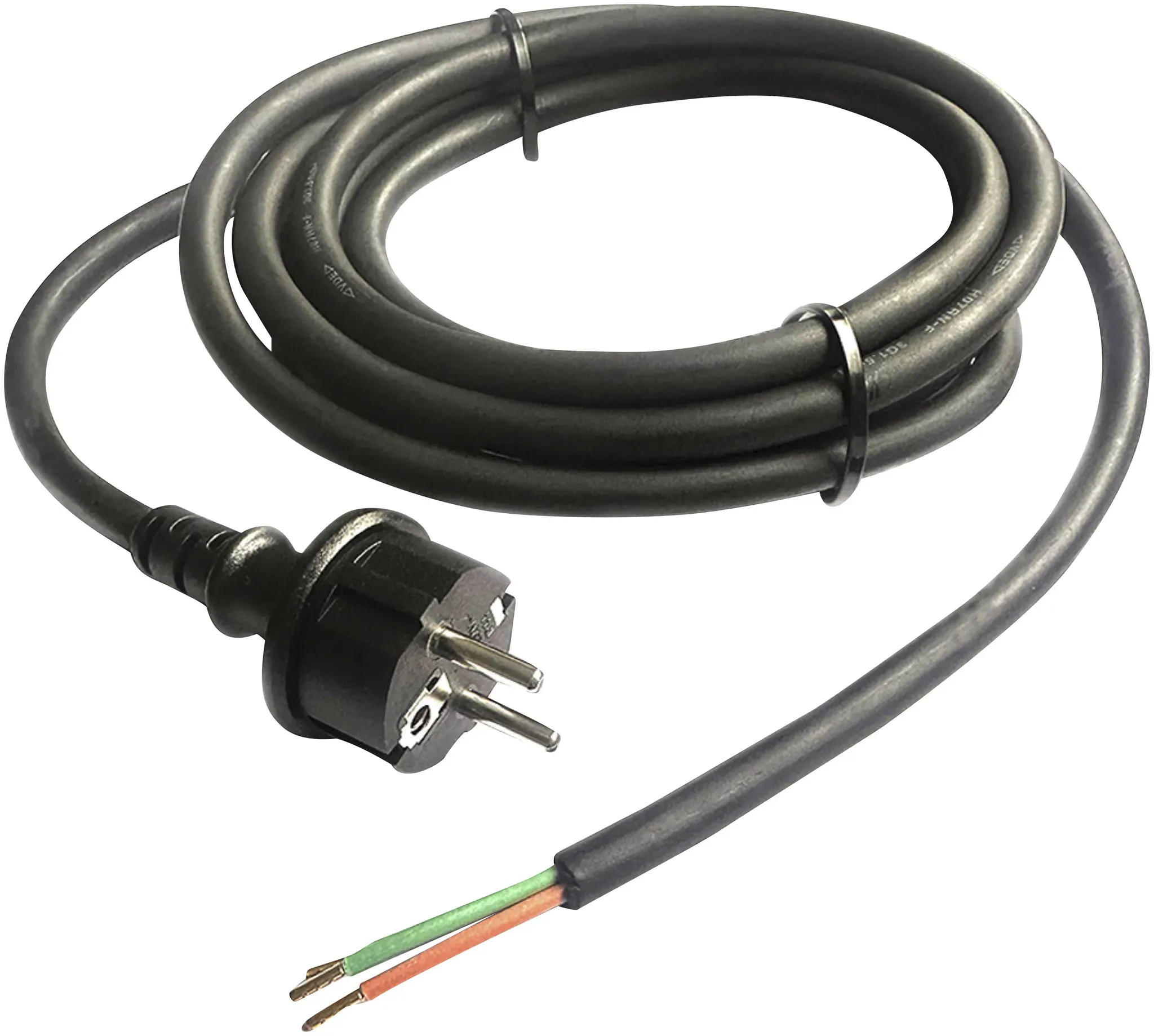 AS SCHWABE Elektro-Kabel Kabel Anschlussleitung mit Schuko-Stecker 10m Gr. 1000cm, schwarz