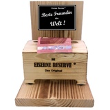 Eiserne Reserve® Geschenkbox Beste Freundin der Welt - Eiserne Reserve Geldbox - Geldgeschenk Schat