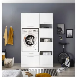 Respekta Hauswirtschaftsraum Clara 200 cm x 117,4 cm x 67,6 cm Weiß Matt
