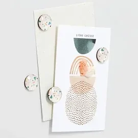 Zeller Terrazzo Magnete Motiv, Kunststoff Ø 2,5 x 0,8 cm, 4 St.