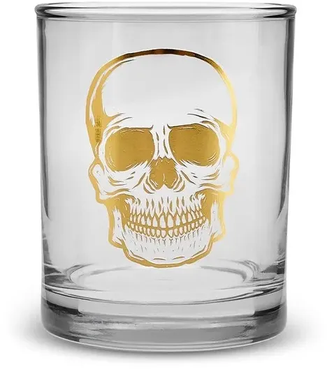 Karaca Halloween Schädel Trinkglas, 380ml