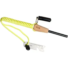 WIKA Feuerstahl, - mit wasserdichter Zunderdose - praktischer Feuerstarter - Zündstahl mit Magnesiumlegierung für Camping