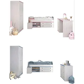 Parisot Jugendzimmer-Set »Smoozy« 4-tlg., - Kiefer weiß